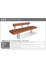 ASF 6017 Metal and Timber Bench Seats - Stainless or Mild Steel Available