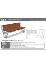 ASF 6015 Stainless Steel and Timber Bench Seat