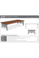 ASF 501 Cast Iron and Timber Bench