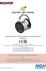 e+ electric unit heater - installation, commissioning and servicing