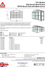 AUTOPA YC1 Shelter with Mesh Doors