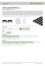 GEGGUS Datasheet Top Clean TREND 12 with Ribbed Carpet