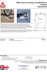 AUTOPA Motorcycle Locking Loop - Bolt-Down
