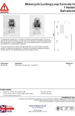 AUTOPA Motorcycle Locking Loop - Cast In
