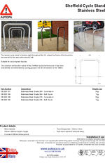 AUTOPA Sheffield Cycle Stand - Stainless Steel