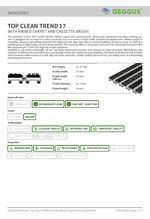  Top Clean TREND 17 with Ribbed Carpet and Cassette Brush Datasheet