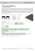 Top Clean TREND 22 with Ribbed Carpet Datasheet 