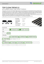  Top Clean TREND 22 with Ribbed Carpet and Cassette Brush Datasheet