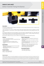 Delta channel fixing ancillaries 110mm drainage outlet and T pieces data sheet