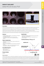 Delta MS 20 access port product data sheet