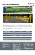 Warden swing barrier spec sheet