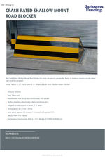 Crash rated shallow mount road blocker spec sheet