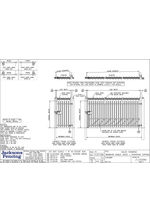 Barbican Single Gates with Rota Spike Topping - J102089sht2 drawing