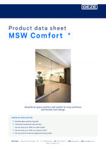 MSW Comfort product data sheet