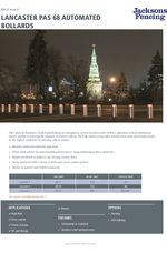 Lancaster PAS 68 automated bollards spec sheet