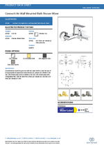 Connect air wall mounted bath shower mixer Data Sheet