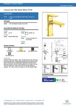 Connect air slim basin mixer Data Sheet