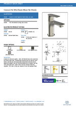 Connect air mini basin mixer no waste Data Sheet