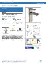 Connect air grande basin mixer Data Sheet