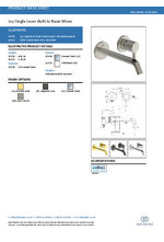 Joy single lever built in basin mixer Data Sheet