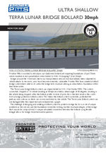 Terra Lunar ultra-shallow bridge bollard - 30mph
