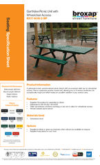 Garthdee picnic unit with wheelchair access BX17 4016 2 BP spec sheet