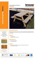 Springfield Picnic Bench BX17 4015 specification sheet