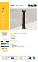 Blackburn Cast Iron Bollard BX 1520 specification sheet