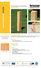 BX17 Flat Top Square Timber Bollard specification sheet