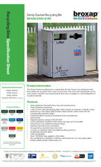 Derby Double Recycling Bin BX45G 2550-D-RC specification sheet
