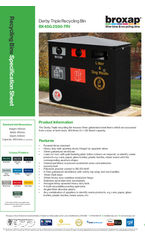 Derby Triple Recycling Bin BX45G 2550-TRI specification sheet