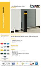 Heavy Duty Security Bollard BX14-037 specification sheet