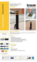 Manual Telescopic Post BX20 5360 specification sheet