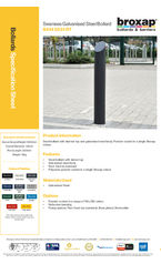 Swansea Steel Bollard BX14 6531-RT specification sheet