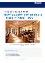 MSW double-action doors - fixed hinged - IGG data sheet