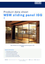 MSW sliding panel IGG data sheet