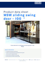 MSW sliding swing door - IGG data sheet