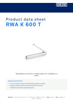 RWA K 600 T data sheet