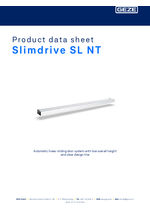 Slimdrive SL NT automatic sliding door system data sheet