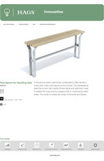 Park Bench For Standing Zeta Data Sheet