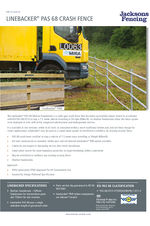 Linebacker PAS 68 crash fence spec sheet