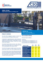 CSG 10140 crash tested cantilevered sliding gate data sheet