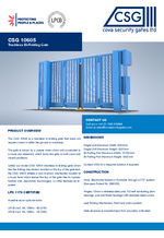 CSG 10605 trackless bi-folding gate data sheet
