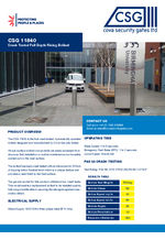 CSG 11840 crash tested full depth rising bollard data sheet