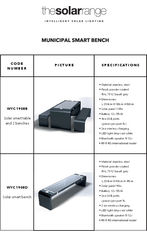 Municipal Solar Smart Wifi Bench Technical Specifications