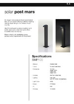 Solar Post Mars data sheet