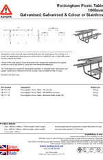 AUTOPA Rockingham Picnic Table