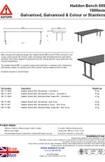 AUTOPA Haddon Bench 600