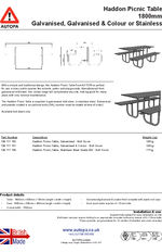 AUTOPA Haddon Picnic Table