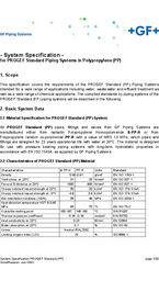 PROGEF Standard piping system - specification